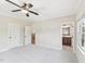 A bright bedroom with two closets and an adjoining bathroom is ready for you to make it your own at 528 Bankhead Dr, Cary, NC 27519