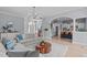 Spacious living room flows into the kitchen and has easy access to the front entry at 5410 Highcroft Dr, Cary, NC 27519