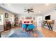 Bright dining area featuring modern décor, wood floors, and a cozy atmosphere at 553 Isley Rd, Haw River, NC 27258
