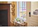 Cozy landing area with plants and a rustic bench at 813 Burch Ave, Durham, NC 27701