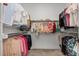 Walk-in closet with organized clothing racks and shelves, providing ample storage space at 825 Abbyberry Dr, Wake Forest, NC 27587
