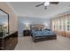 Spacious primary bedroom with carpeted floors and lots of light at 9013 Dansforeshire Way, Wake Forest, NC 27587