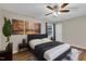 Comfortable bedroom with a cozy bed, stylish decor, and plenty of natural light at 134 Riverwalk Cir, Cary, NC 27511