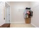 Spacious walk-in closet with shelving and tiled flooring at 1528 Anthology Dr, Durham, NC 27703