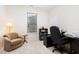 Comfortable home office with neutral walls, carpeted floors and functional furniture set up at 1528 Anthology Dr, Durham, NC 27703