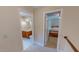 Hallway view of a bathroom and bedroom at 20 Banbury Ct, Roxboro, NC 27573