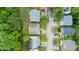 Aerial view shows the neighborhood streetscape at 2420 Sapphire Valley Dr, Raleigh, NC 27604