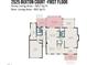 First floor floor plan showing the layout of the kitchen, living room, foyer, and screened porch at 2525 Buxton Ct, Chapel Hill, NC 27514