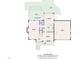 Detailed floor plan of the first story, showing the layout of the kitchen, living room, and garage at 2721 Dahlgreen Rd, Raleigh, NC 27615