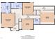 Second-floor floor plan displaying bedroom layouts, closets, and bathrooms, offering a view of space at 2721 Dahlgreen Rd, Raleigh, NC 27615