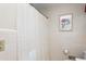 Clean bathroom with white tile and a shower featuring a white shower curtain at 3123 Amherst Ave, Burlington, NC 27215