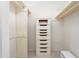 Organized closet featuring built-in shelving and drawers for ample storage solutions at 3123 Amherst Ave, Burlington, NC 27215
