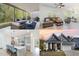 Covered patio area with ample seating, perfect for outdoor entertaining or relaxing, overlooks landscaped backyard at 362 Warm Wind Dr, Clayton, NC 27527