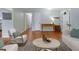 Spacious living room has wood floors and updated furniture at 3627 Nc 57, Hillsborough, NC 27278