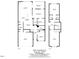 Detailed layout of the home's first and second floors featuring dimensions and room names at 5045 Homeplace Dr, Apex, NC 27539
