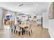 Dining room features a sliding glass door to the outdoor living space at 508 White Oak Branch Ln, Apex, NC 27523