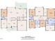 Detailed floor plan showcasing both floors, layout with dimensions for rooms including bedrooms, bathrooms, and living spaces at 508 White Oak Branch Ln, Apex, NC 27523