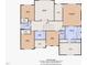 Detailed floor plan showcasing the second floor, including room dimensions and layout with bedrooms, bathrooms, and closets at 508 White Oak Branch Ln, Apex, NC 27523
