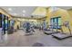 Community gym featuring modern exercise equipment and ample natural light at 508 White Oak Branch Ln, Apex, NC 27523