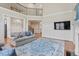 Spacious living room with hardwood floors, a loft, and comfortable furnishings at 5102 Highcroft Dr, Cary, NC 27519