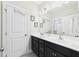 Bathroom boasts a double vanity, stylish fixtures, and ample counter space at 524 Rowanwood Way, Apex, NC 27523