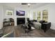 Inviting living room with fireplace and abundant natural light, virtually staged for comfort at 60 Purslane Dr, Franklinton, NC 27525