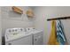 Functional laundry room with modern appliances and storage solutions at 7475 Michelle Rd, Rocky Mount, NC 27803