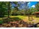 Lush green pasture with mature trees, enclosed by wooden fence, offering a serene and spacious environment at 815 Solitude Pt, Chapel Hill, NC 27516