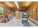 Unfinished garage interior with open framing, providing space for storage or workshop at 8509 Oneal Rd, Raleigh, NC 27613