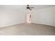 This bedroom has a ceiling fan and double closets at 10405 Veasey Mill Rd, Raleigh, NC 27615