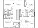 Detailed second floor plan with three bedrooms, two bathrooms, loft and office at 110 Cordoba Dr, Franklinton, NC 27525