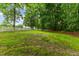 Large grassy backyard with an attractive white picket fence at 119 Valleycastle Ct, Clayton, NC 27520