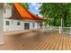 Well-maintained deck area with outdoor lighting, perfect for relaxing evenings at 119 Valleycastle Ct, Clayton, NC 27520