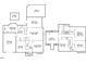 Detailed floor plan showcasing layout with kitchen, bedrooms, living spaces, garage and other amenities at 1312 Stonemoor Ct, Raleigh, NC 27606