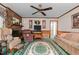 Cozy living room with fireplace and plush seating at 1517 Hodges Chapel Rd, Benson, NC 27504