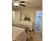 A primary bedroom reveals a dresser with mirror and an ensuite bathroom with updated shower at 1634 Hurdle Mills Rd, Roxboro, NC 27574