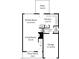 First floor plan showing layout of kitchen, dining and living rooms at 21 Diploma Dr, Clayton, NC 27520