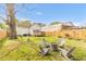 Backyard featuring a fire pit and chairs, perfect for outdoor entertaining at 2508 Albany St, Durham, NC 27705