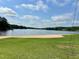Expansive lake view from the community swimming area, showcasing serene waterfront living at 280 Sagamore Dr, Louisburg, NC 27549