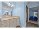 Bathroom features tile flooring, double vanity and a decorative tile countertop at 3465 Covington Trl, Mebane, NC 27302