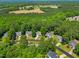 Wide aerial perspective of the neighborhood highlighting its location amidst dense greenery and open fields at 347 Manchester Trl, Clayton, NC 27527