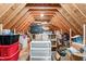 Attic with exposed wood, and overhead light at 347 Manchester Trl, Clayton, NC 27527