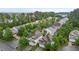 Aerial view of a residential neighborhood with mature trees and well-maintained homes at 4003 Jockey Club Cir, Cary, NC 27519