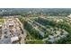 Aerial view of the neighborhood showcasing the well-maintained streets, landscaping, and community layout at 4003 Jockey Club Cir, Cary, NC 27519