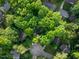 Aerial view of property lines showcasing lush greenery and the surrounding neighborhood at 4012 Castle Ct, Raleigh, NC 27613