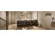 Stylish bar area with seating, pendant lighting, and decorative backsplash at 404 Shinleaf Pond Trl, Raleigh, NC 27614