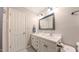 Bathroom with dual vanity and shower at 41 Maple Cir, Pittsboro, NC 27312