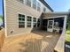 Wooden deck overlooking the backyard, perfect for outdoor dining and relaxation at 8813 Moss Glen Dr, Raleigh, NC 27617