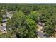 A high-angle shot presents an overview of the property, nestled in a neighborhood setting at 903 Da Vinci St, Durham, NC 27704