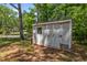 Exterior view of storage shed with small window at 903 Da Vinci St, Durham, NC 27704